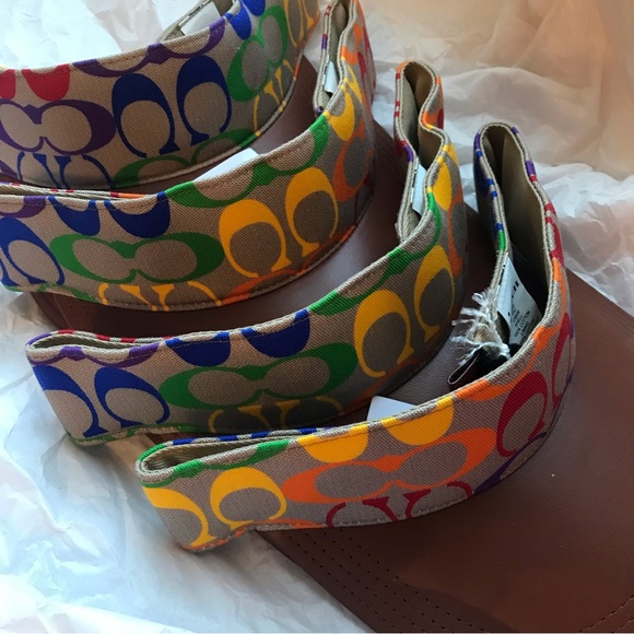 🌈 Coach Rainbow Signature Visor *Special Edition* - Picture 10 of 13
